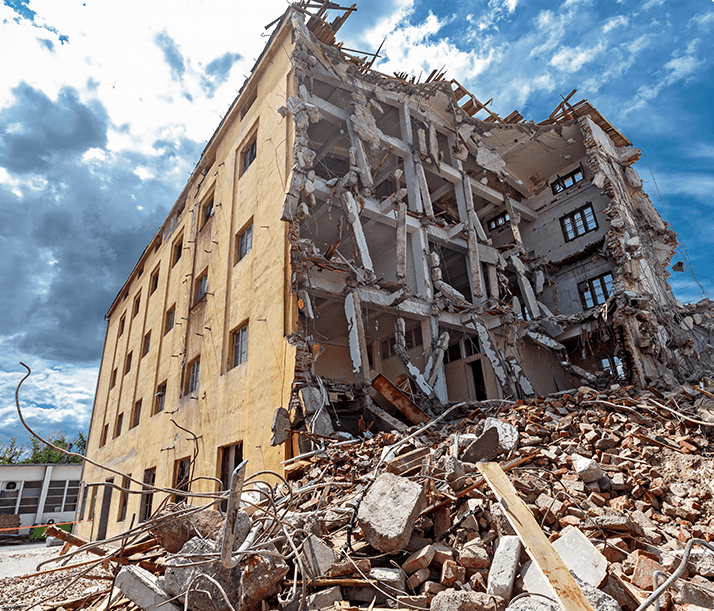 Earthquake Insurance destroy an entire building